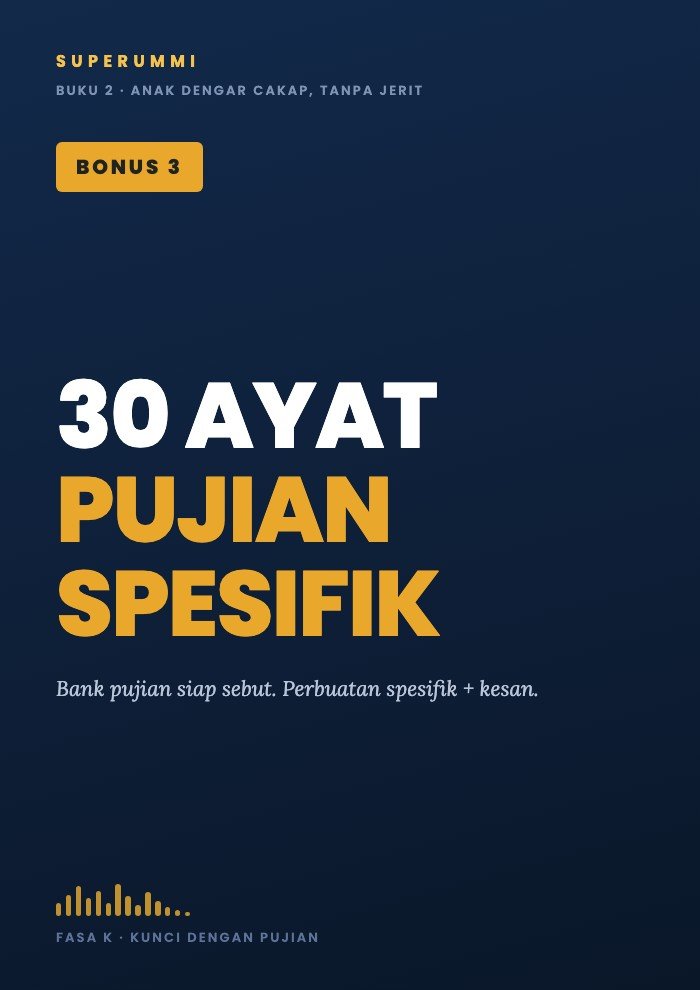 Kulit Bonus 3 30 Ayat Pujian Spesifik